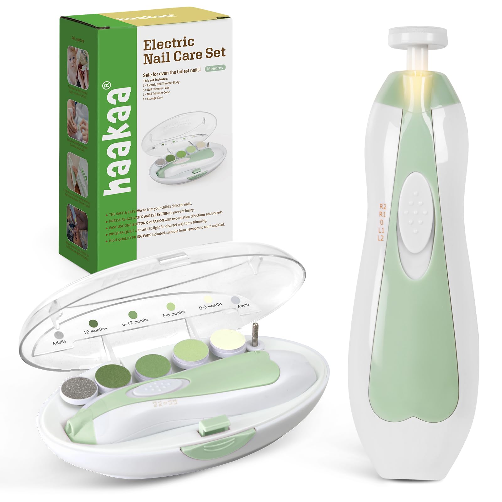 Amazon.com : haakaa Baby Nail File Electric Baby Nail Care Set